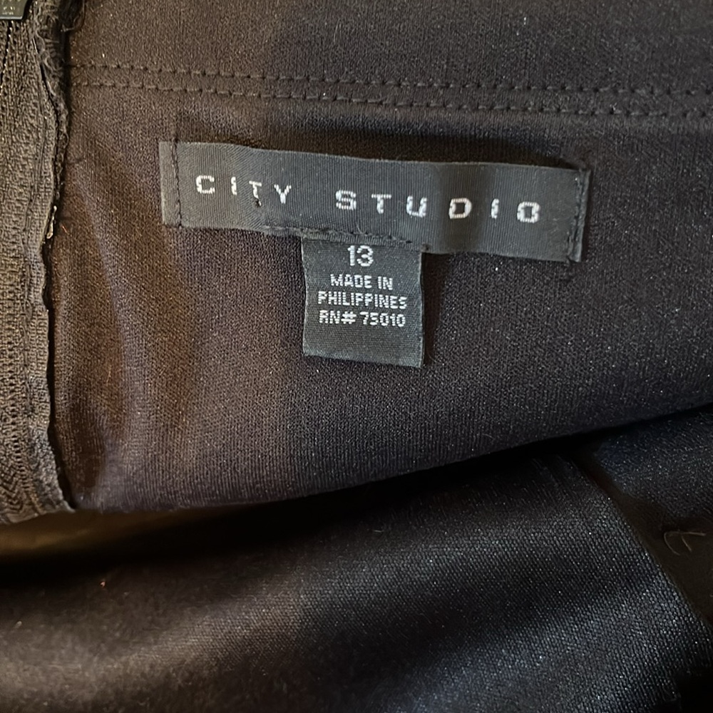 City Studio, size 13, Black/Silver Mini Party Dress, 28 inch long - Picture 3 of 5